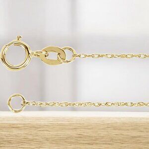1.0 mm 16" Rope Chain in 10kt Yellow Gold